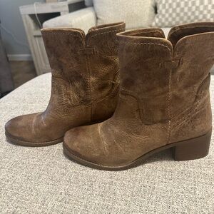 Women's Brown Leather Ankle Boots
